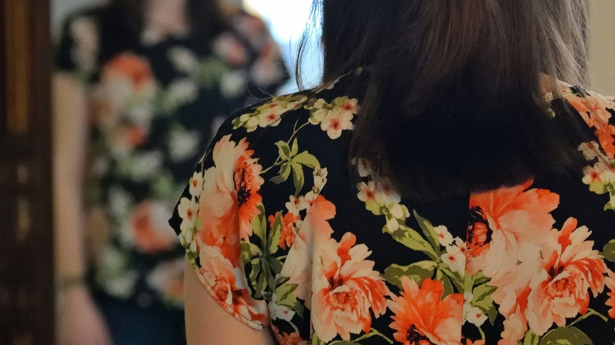 Woman looking in the mirror