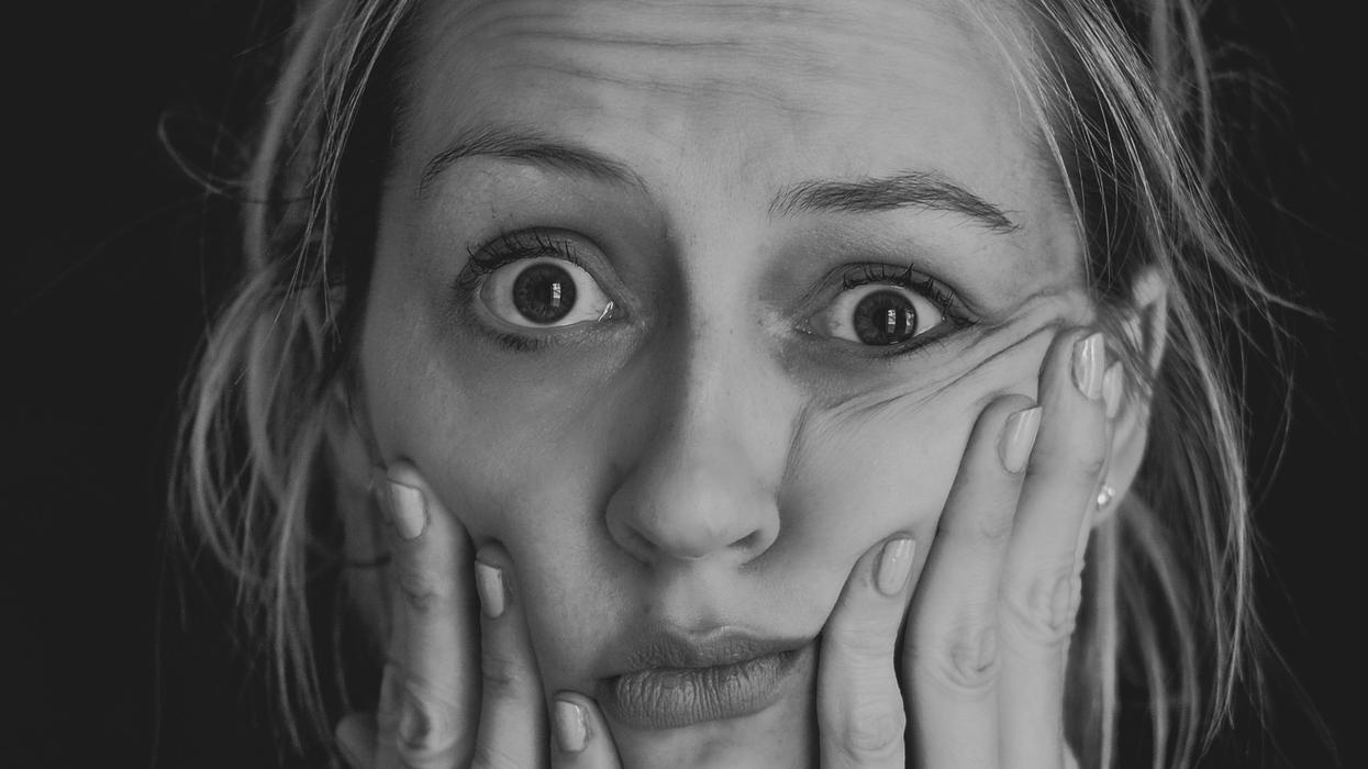 Woman with a frustrated/confused face