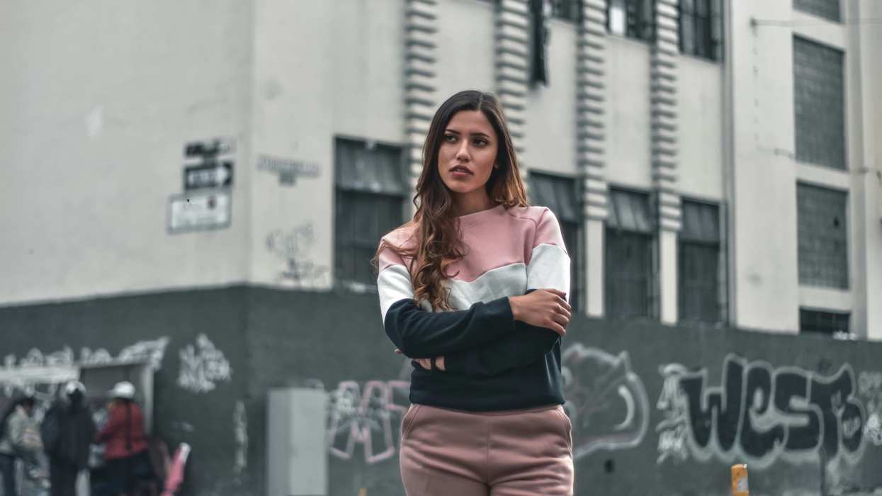 Woman with her arms crossed