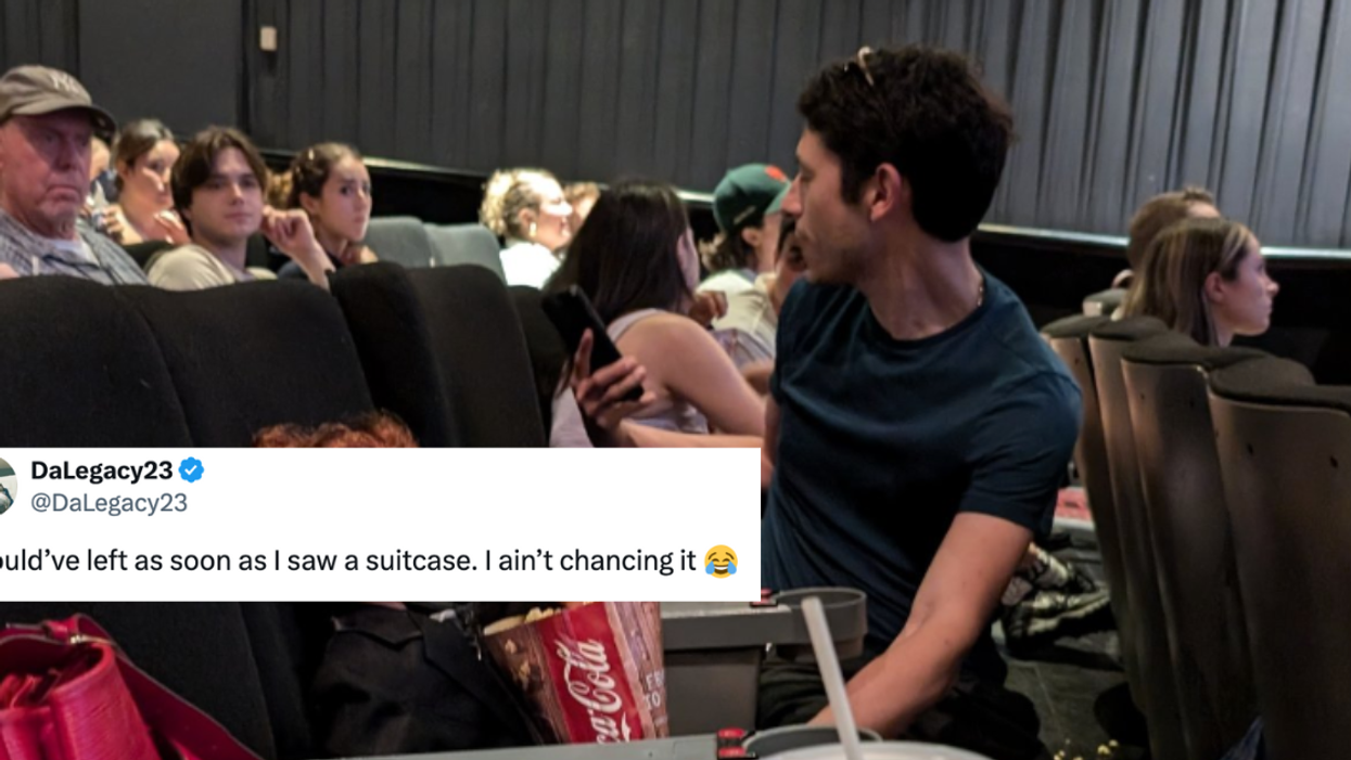 X photo of man at theater and X reaction