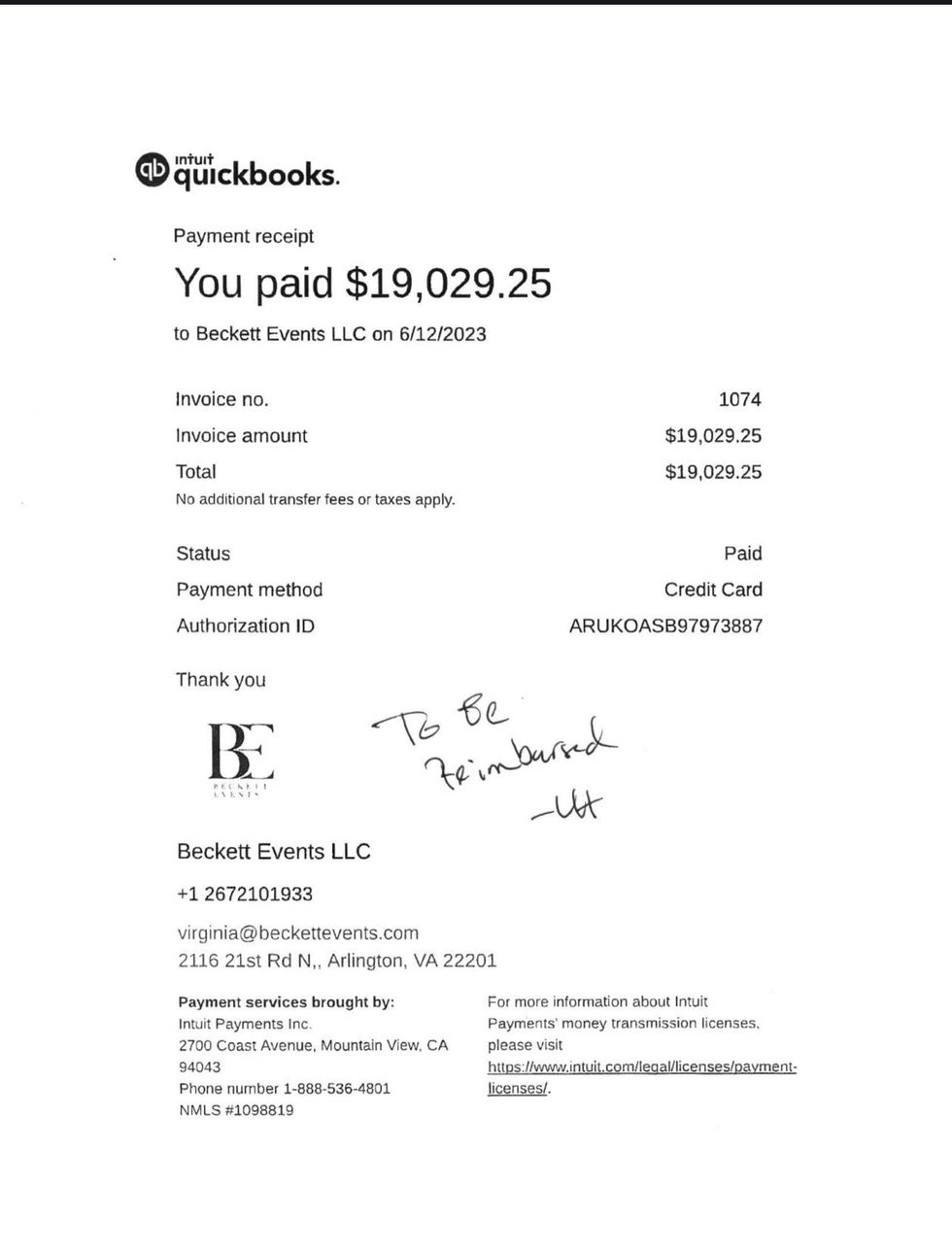 X screenshot of altered invoice for lectern bought with state funds for Sanders' office.