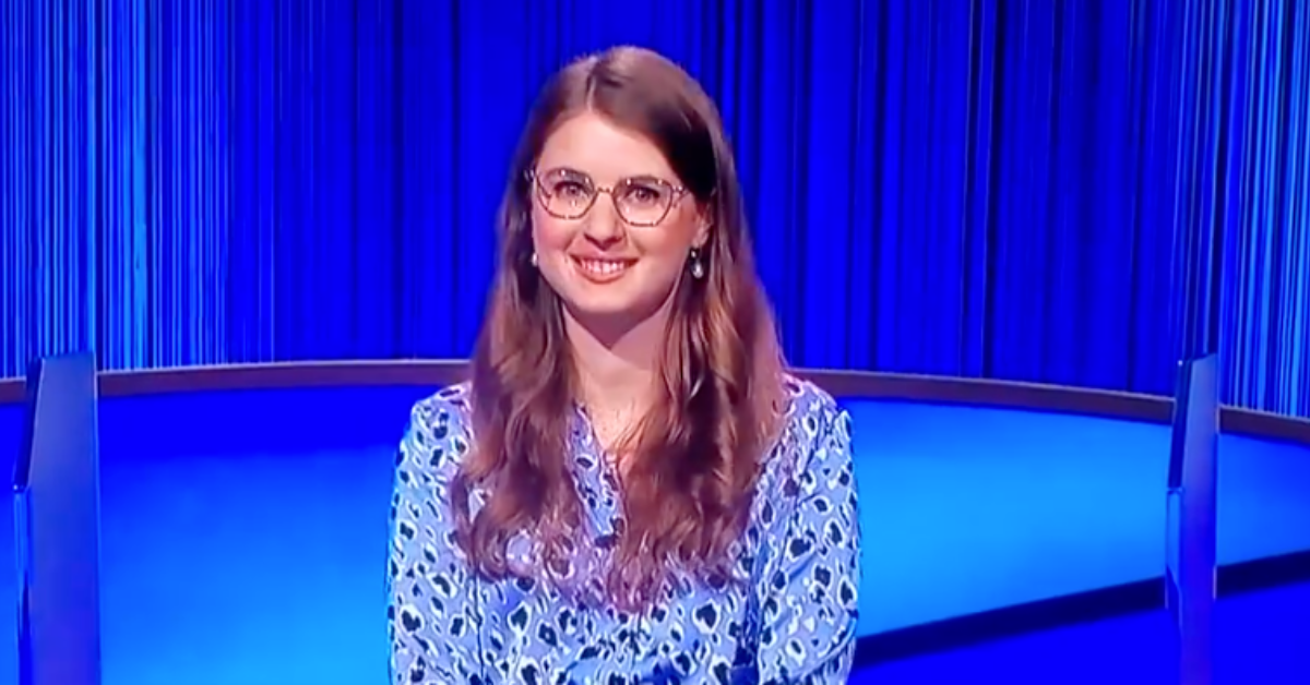 X screenshot of Mira Hayward on 'Jeopardy'
