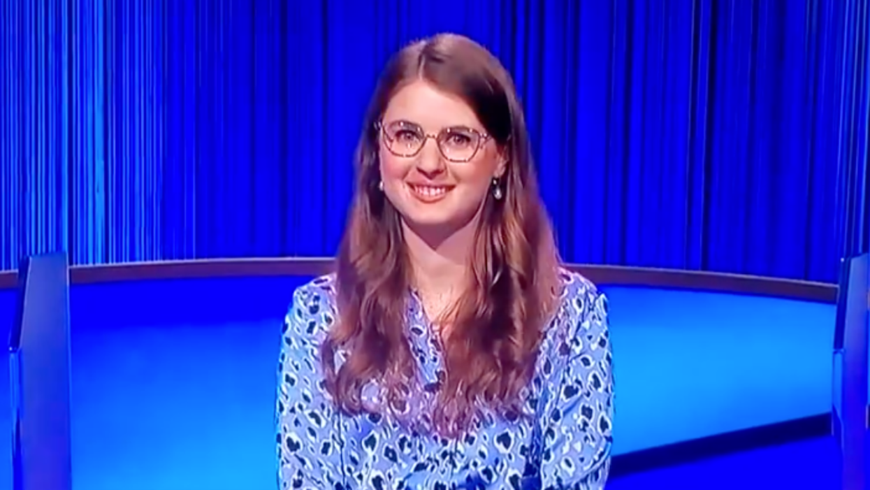 X screenshot of Mira Hayward on 'Jeopardy'