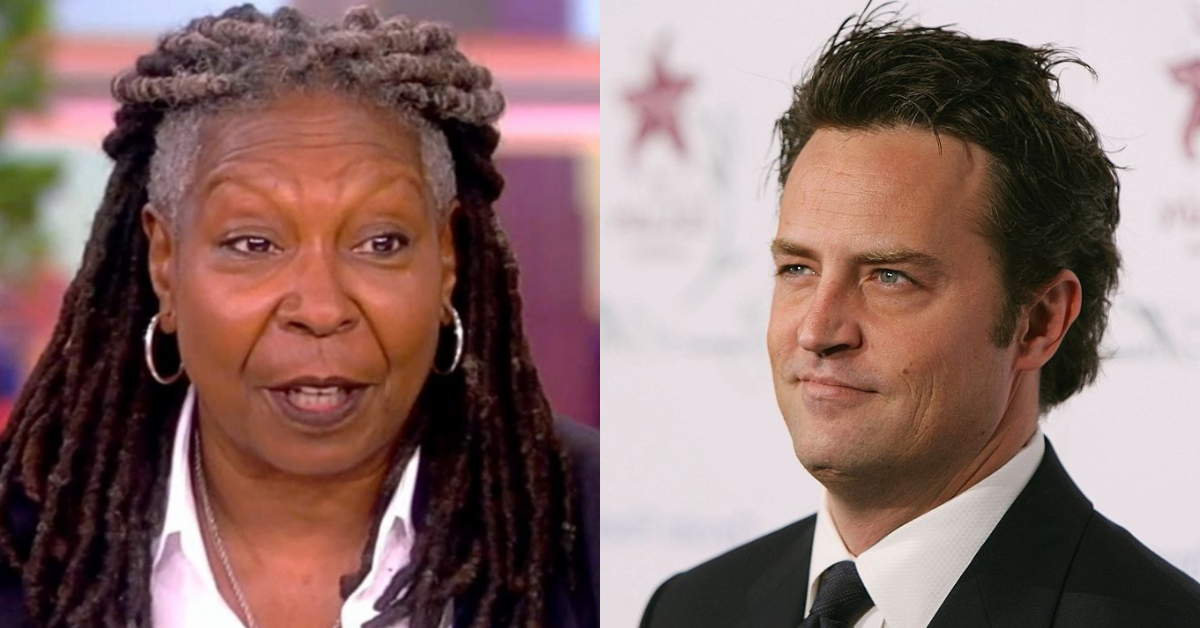 X screenshot of Whoopi Goldberg; Matthew Perry