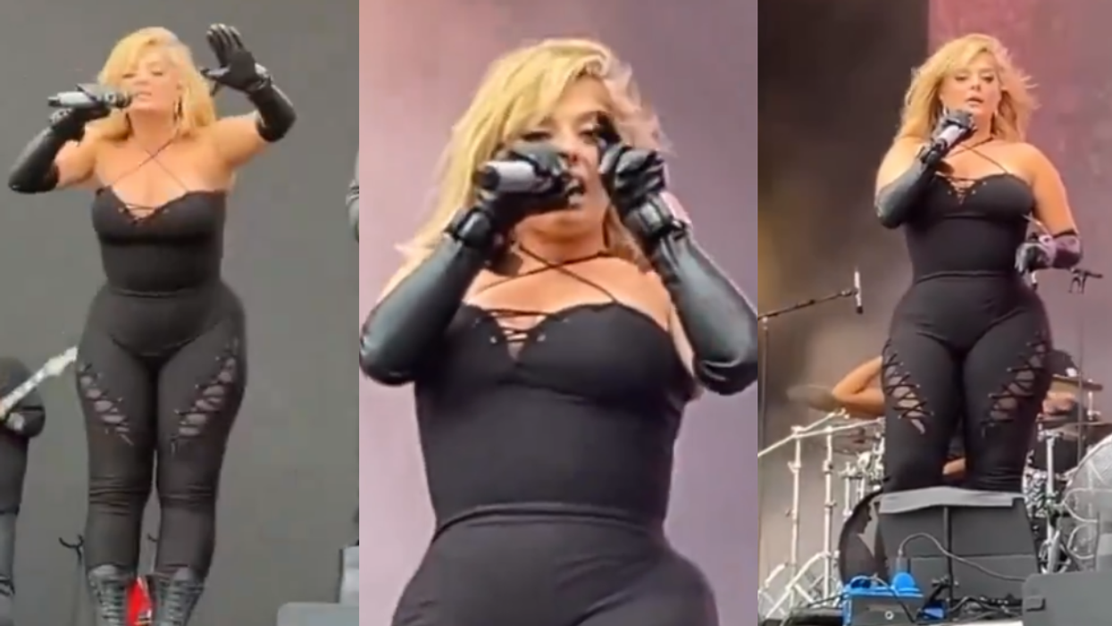 X screenshots of Bebe Rexha at concert