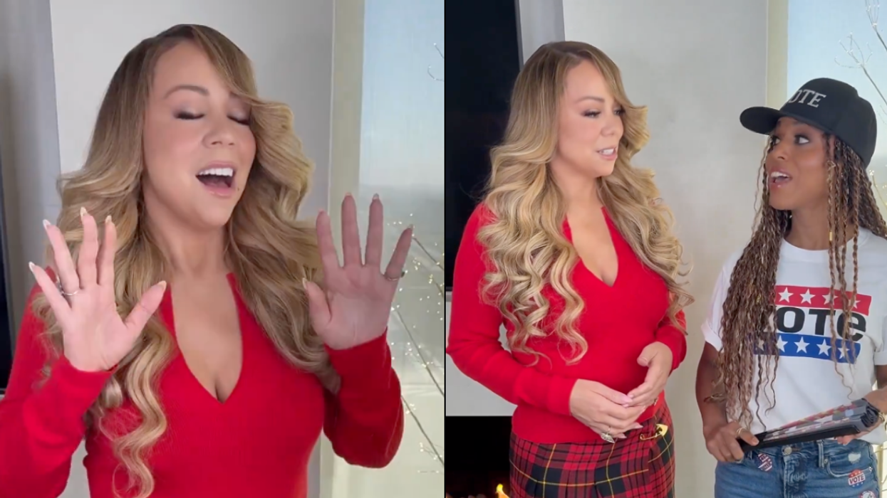 X screenshots of Mariah Carey and Kerry Washington