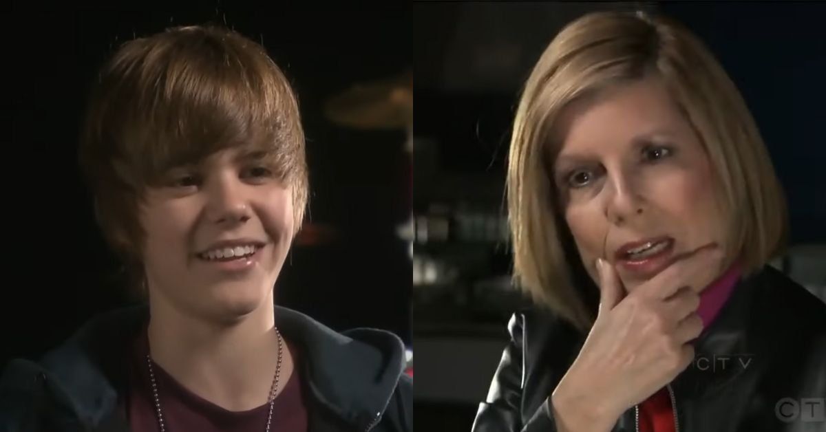 Young Justin Bieber; Journalist Sandie Rinaldo
