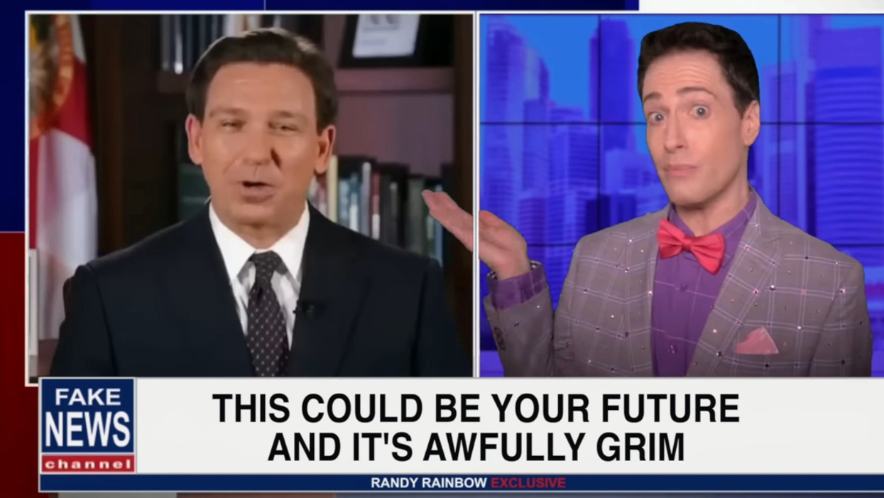 YouTube screenshot from Randy Rainbow's parody video skewering Ron DeSantis