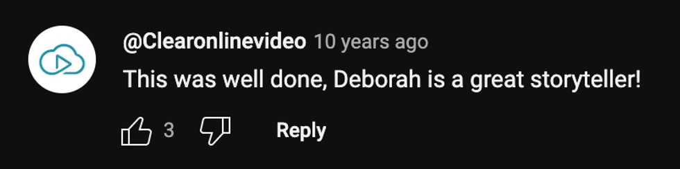 YouTube screenshot of @Clearonlinevideo's post