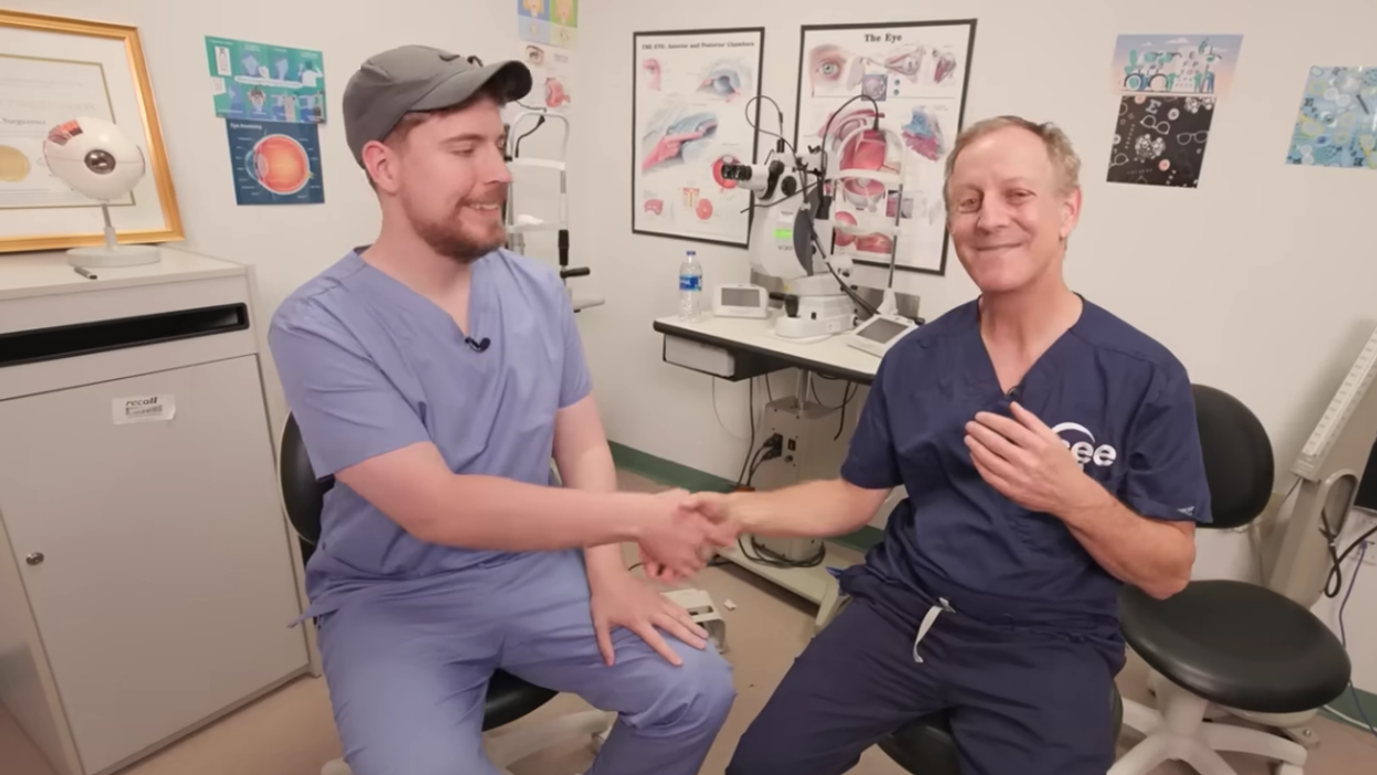 YouTube screenshot of MrBeast and surgeon