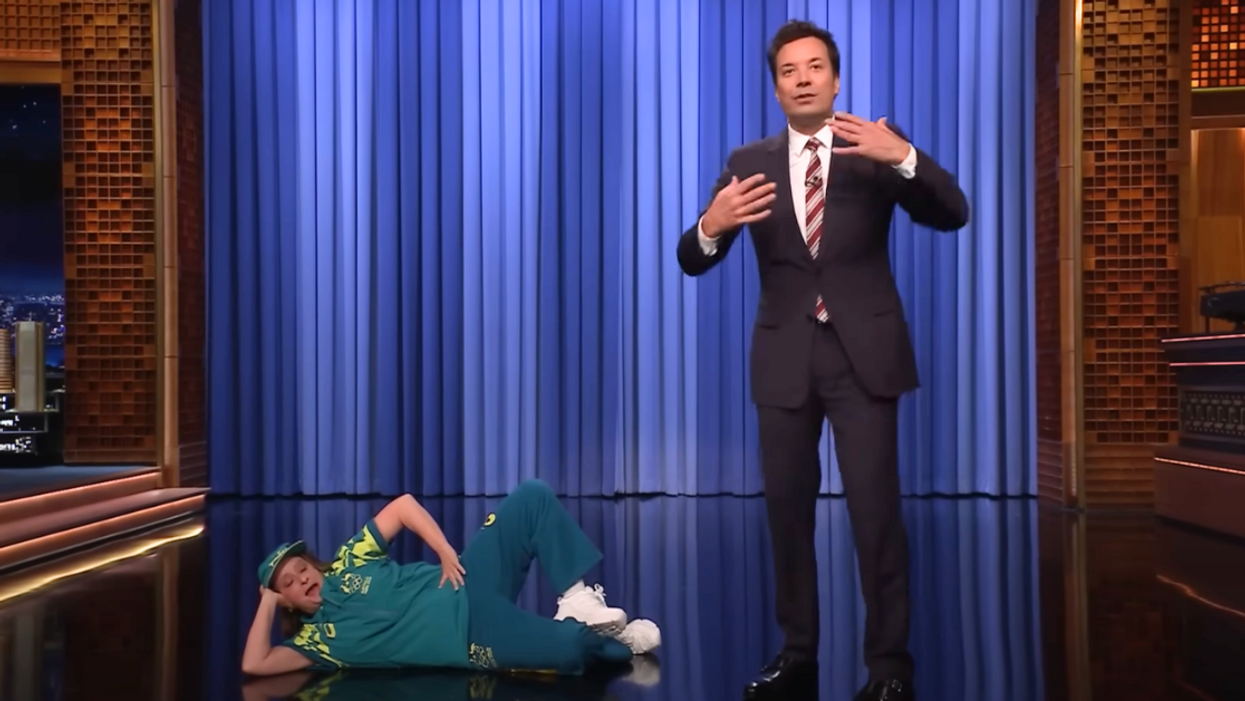 YouTube screenshot of Rachel Dratch and Jimmy Fallon