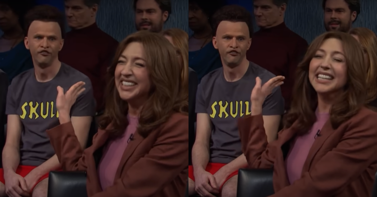 YouTube screenshots of Mikey Day and Heidi Gardner on 'SNL'
