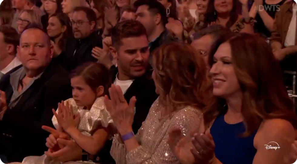 Zac Efron with his mom and sister