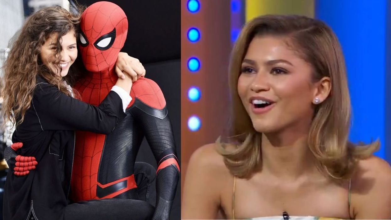 Zendaya and Tom Holland as Spider-Man; Zendaya on GMA